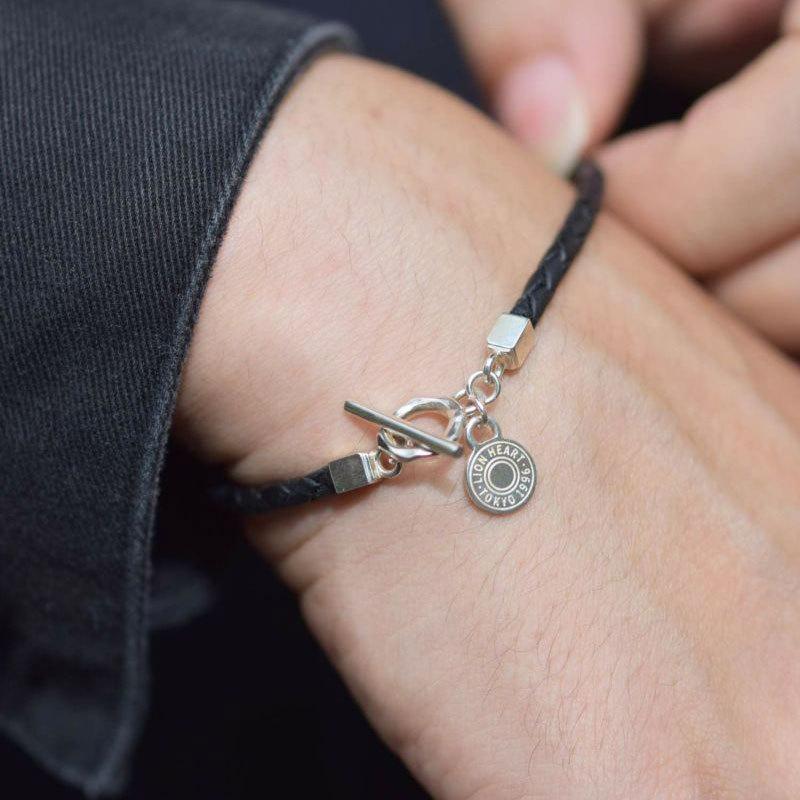 【即発】LION HEART ブレスレット メンズ SV925 リファインド LION HEART ライオンハート リファインド レザー ブレスレット