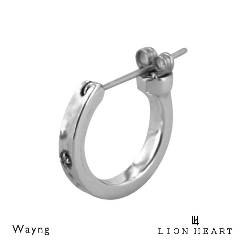期間限定特価 片耳用 フープピアス ブランド メンズ 合成ダイヤモンド シルバー925 フープ ツチメ El クロッシングピアス Heart Lion ライオンハート プレゼント 誕生日 ラグジュアリー メンズアクセサリー