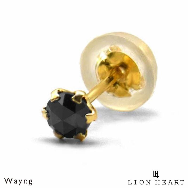 LION HEART ライオンハート ブラックダイヤモンドピアス Sサイズ