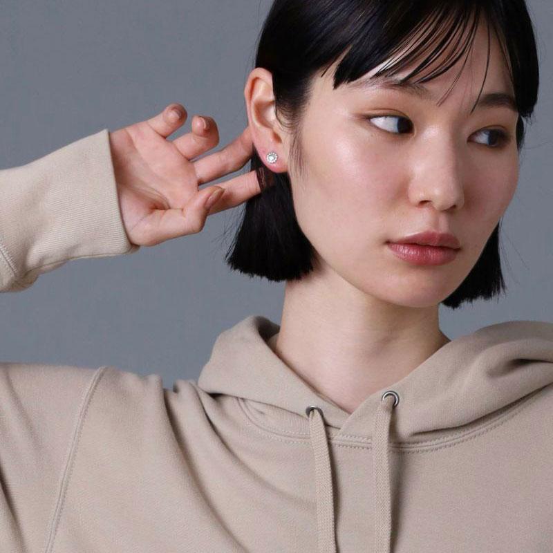 LION HEART（ライオンハート） スタッズピアス フラワー レオ シルバー