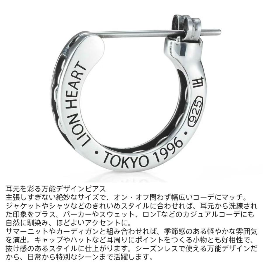 ライオンハート for Gift クロッシングピアス フレーム アンカーチェーン シルバー925 フープ 片耳用 1点売り メンズ ブランドの画像