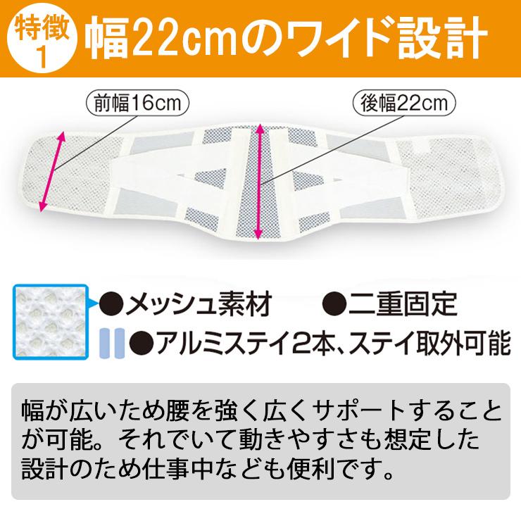 腰痛ベルト コルセット 腰痛サポートベルト サポーター ガード メッシュA 骨盤ベルト アシスト 小〜 大きいサイズ 通気性 医療用 ぎっくり腰 | ASSiST | 02