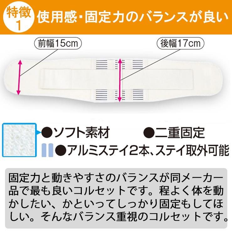 腰痛ベルト コルセット 腰痛サポートベルト サポーター フィット・ソフト 骨盤ベルト アシスト 小〜 大きいサイズ ソフト素材 医療用 ぎっくり腰 | ASSiST | 02