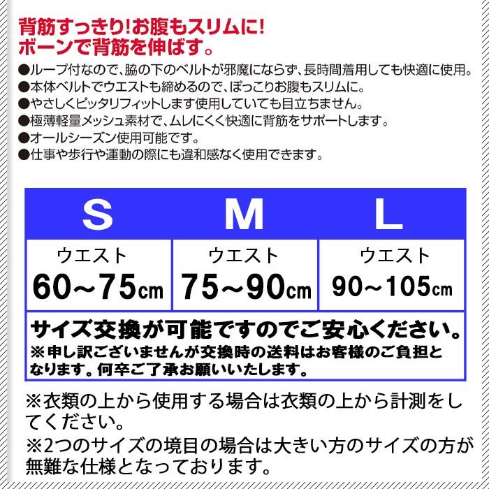 背筋すっきりベルトワイドメッシュ 背中 背筋固定帯　背筋コルセット 背筋矯正ベルト 背筋伸ばし 背筋補正 姿勢矯正ベルト 姿勢矯正バンド | ASSiST | 03