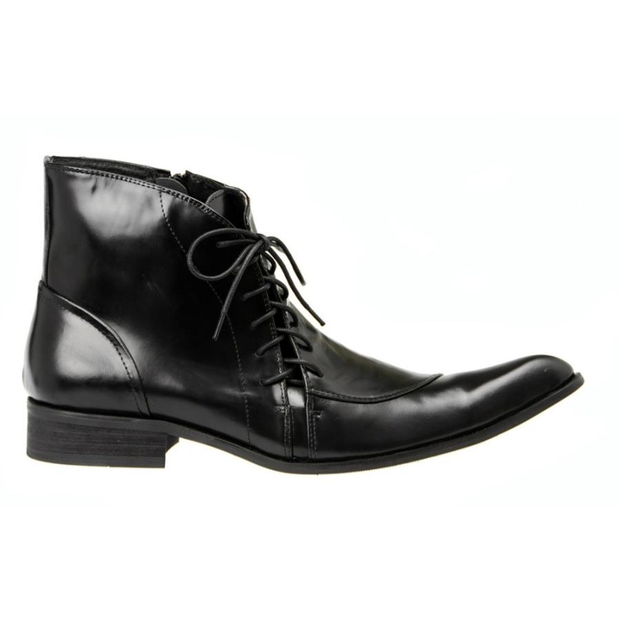 V メンズビジネスシューズ 本革 ロングノーズ ポインテッドトゥ レース