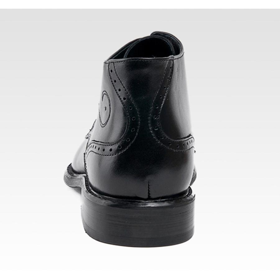 S メンズ靴 レザー ビジネスシューズ 本革 紳士靴 メダリオン 革靴  ウイングチップ 履きやすい ウエスタン ショートブーツ カジュアル（ブラック）YY09-384A｜wayoushoji999｜05