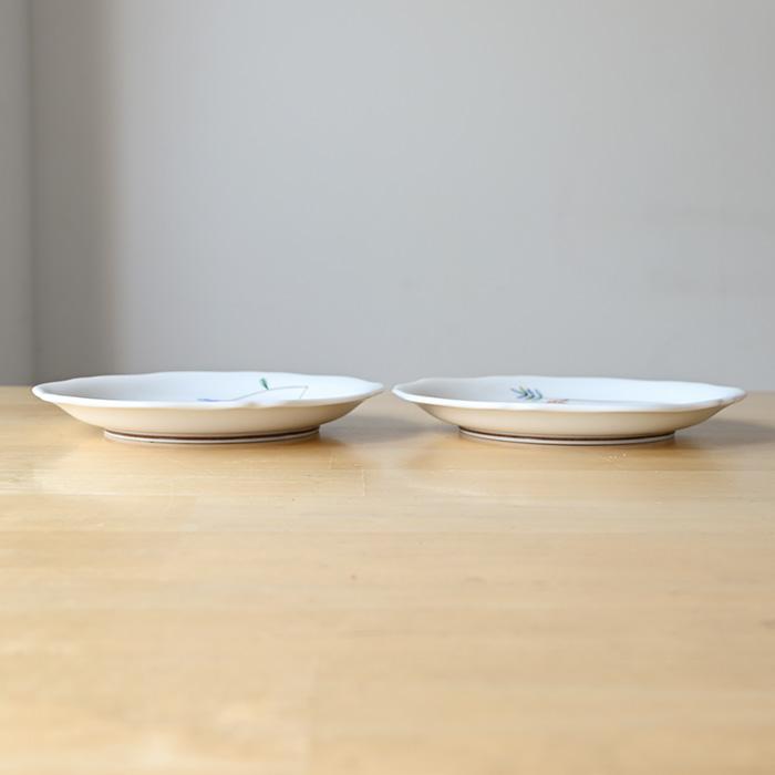 香蘭社 小鳥の詩 ペア中皿 有田焼 皿 食器 セット おしゃれ プレート