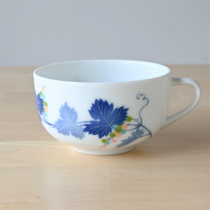 香蘭社 染ぶどう ペアティーカップ＆ソーサー コーヒーカップ ティー