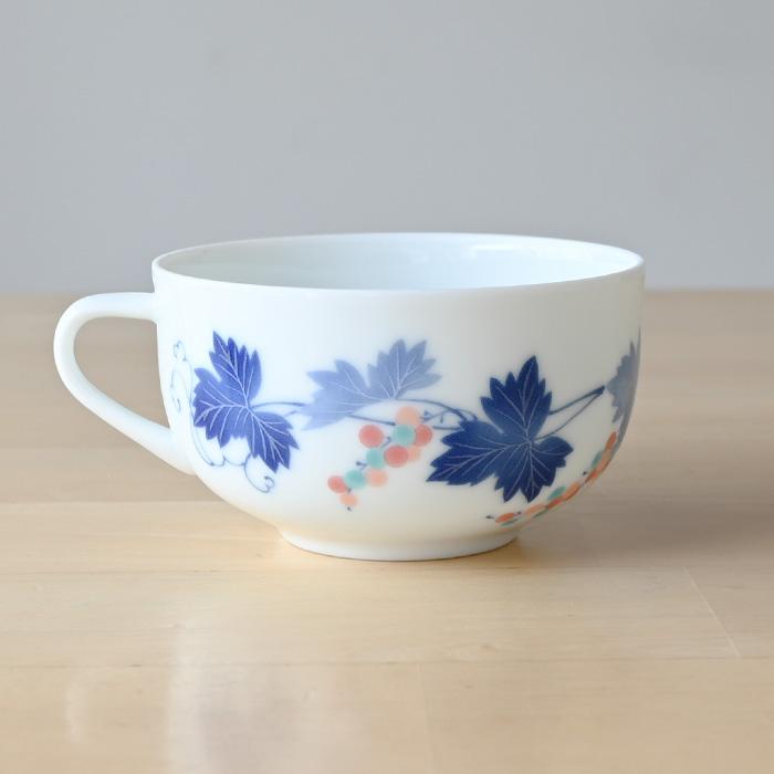 香蘭社 染ぶどう ペアティーカップ＆ソーサー コーヒーカップ ティー