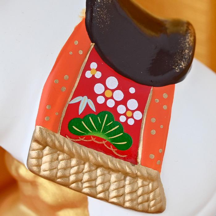 干支 置物 薬師窯 錦彩招福午 (天翔・破魔矢付) 81 干支の置物 馬 午年