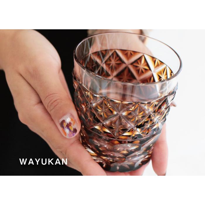 【新品未使用】薩摩びーどろ工芸作 薩摩切子 切子オールド 瑠璃 八角籠目文 imgrc0069582997.jpg