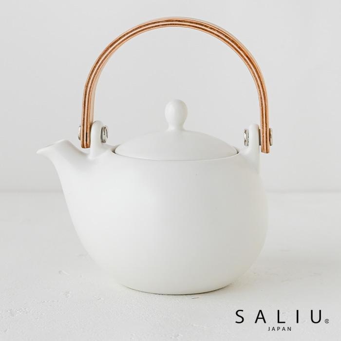 SALIU 結 土瓶急須 白 (330ml) 30581 LOLO 土瓶 つる付 茶こし付 ど
