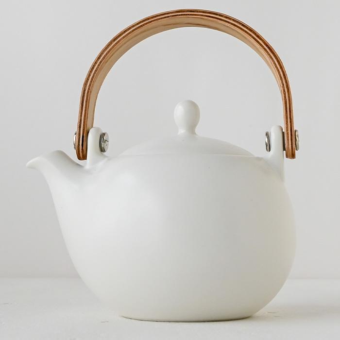 SALIU 結 土瓶急須 白 (330ml) 30581 LOLO 土瓶 つる付 茶こし付 ど