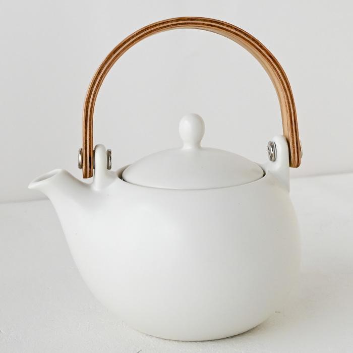 SALIU 結 土瓶急須 白 (330ml) 30581 LOLO 土瓶 つる付 茶こし付 ど