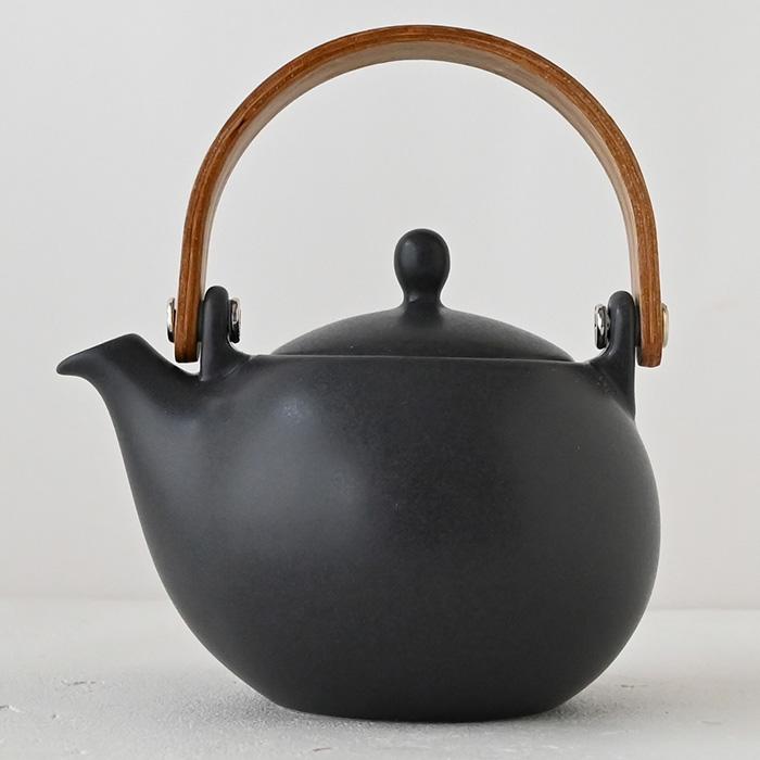 SALIU 結 土瓶急須 墨 (330ml) 30584 LOLO 土瓶 つる付 茶こし付 ど