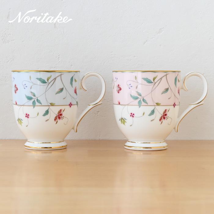 ノリタケ 花更紗 マグカップペア(色変り) 4409-56L/P50755A noritake