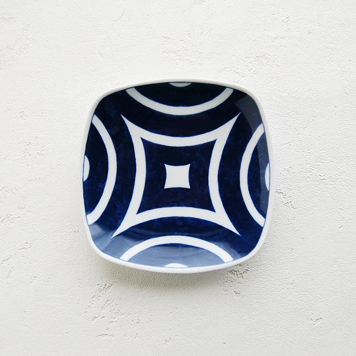 波佐見焼 青藍紋様 角取皿揃 取り皿 おしゃれ セット オシャレ 陶器 １５ｃｍ 皿 和食器 プレート プレゼント 記念品 内祝 伝統工芸 陶器の和遊感 和遊感 通販 Yahoo ショッピング
