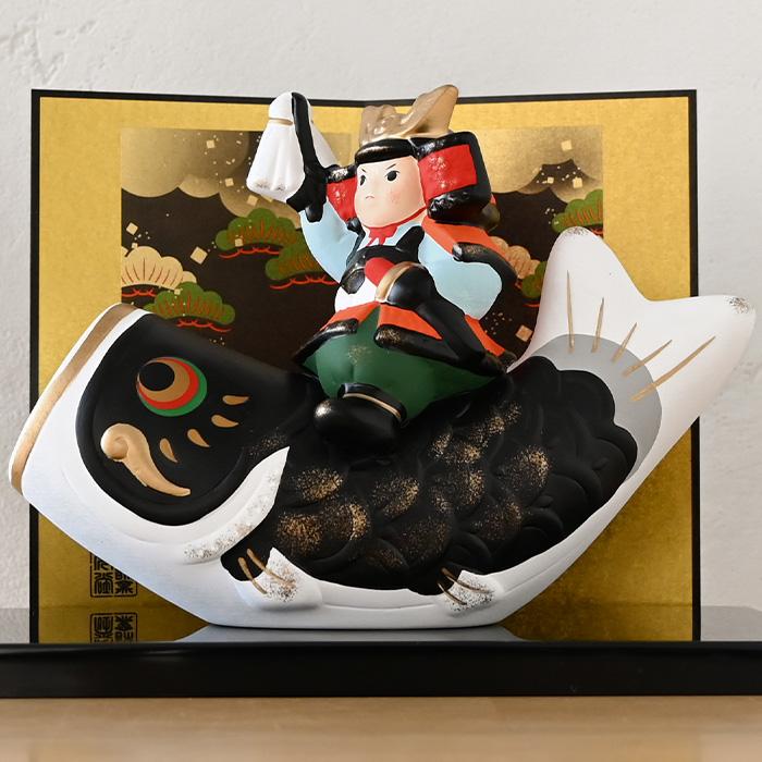 錦彩鯉のぼり大将 5775 五月人形 薬師窯 コンパクト 玄関 陶器 兜 兜