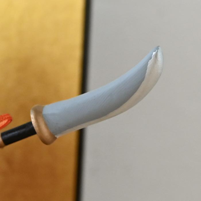 錦彩若武者（なぎなた） 5799 五月人形 薬師窯 コンパクト 玄関 陶器