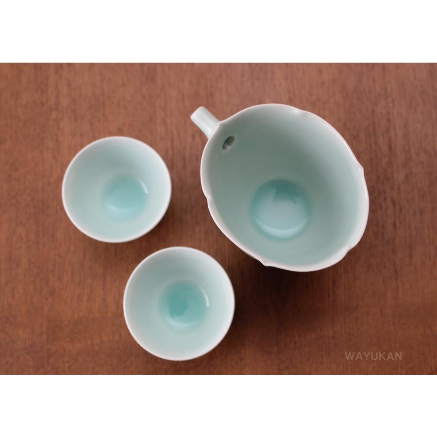 波佐見焼 青磁 半酒器セット 日本製 西海 おしゃれ 結婚内祝い 還暦