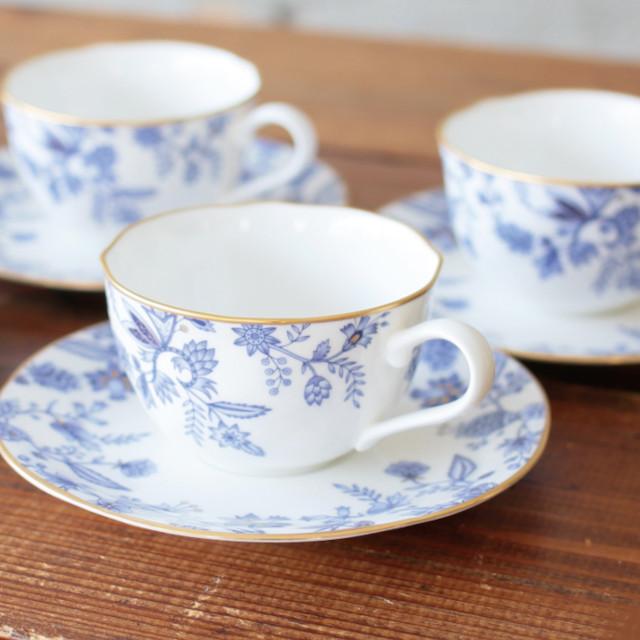 ノリタケ ブルーソレンティーノ カップ&ソーサー 5客揃 コーヒー碗皿