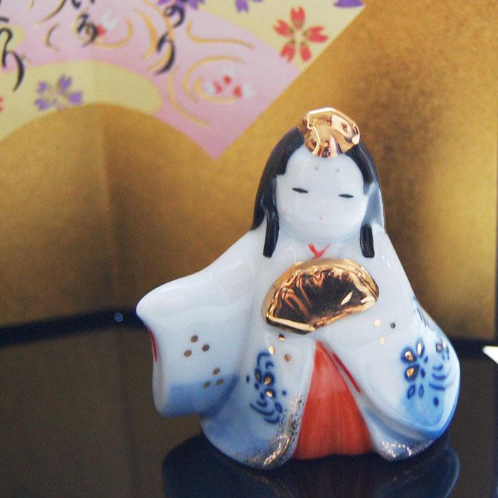 薬師窯 染錦睦立雛 2218 雛人形 コンパクト ひな人形 雛祭りかわいい