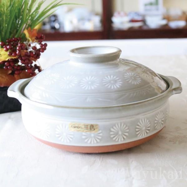 萬古焼 銀峯三島 8号 土鍋 直火のみ 2-3人用 送料無料 日本製 記念品