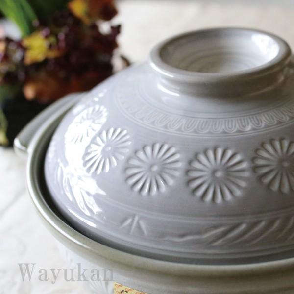 萬古焼 銀峯三島 9号 土鍋 直火のみ 4-5人用 送料無料 日本製 記念品