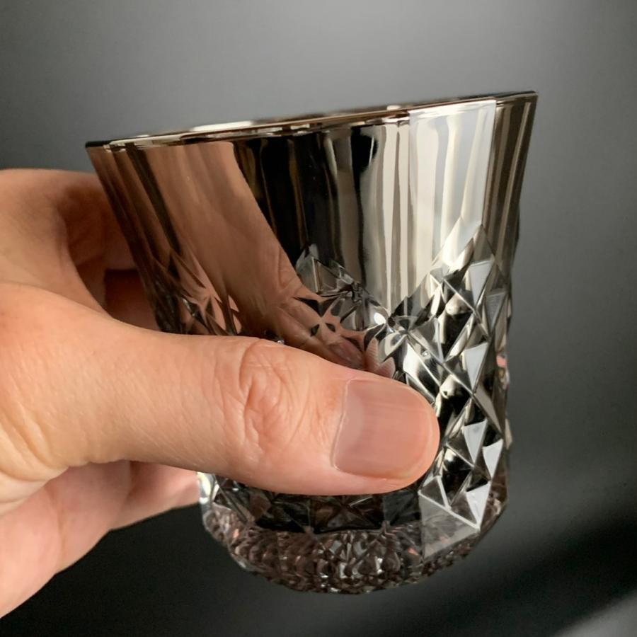 ロックグラス PROGRESS Rex-Silver Jewelry・Glass グラス チタン 日本製 クリスマス バレンタイン ギフト 退職 お餞別 誕生日 父の日 プレゼントの画像