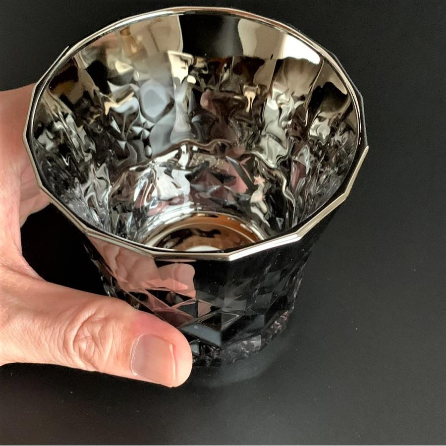 ロックグラス PROGRESS Rex-Silver Jewelry・Glass グラス チタン 日本製 クリスマス バレンタイン ギフト 退職 お餞別 誕生日 父の日 プレゼントの画像