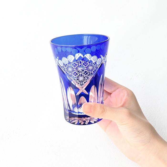 田島硝子（TAJIMA GLASS） 江戸切子 グラス タンブラー 玉扇子菊繋ぎ紋