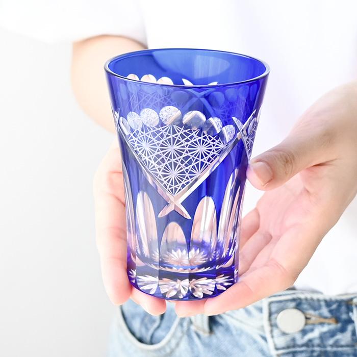 田島硝子（TAJIMA GLASS） 江戸切子 グラス タンブラー 玉扇子菊繋ぎ紋