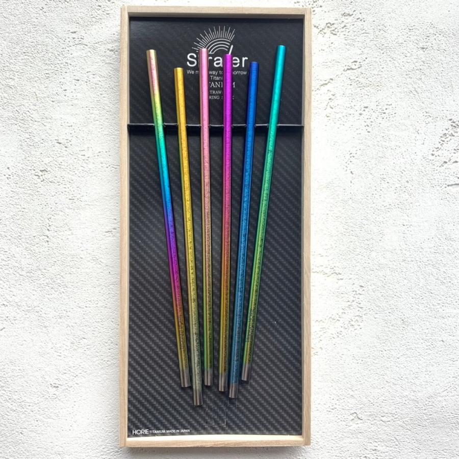 純チタン製ストロー×マドラー Titanium Straler チタンストラー6本