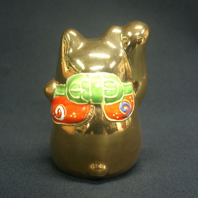 九谷焼 開運 招き猫 置物 金運を呼ぶ♪金ちび招き猫 : 和座倶楽部
