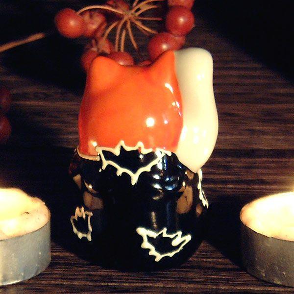 九谷焼 置いて魔を除け 笑顔で招福 ハロウィン招き猫 : 和座倶楽部