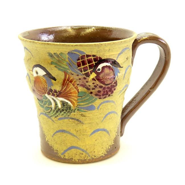 高級 陶器 ブランド 九谷焼 マグカップ 金彩おしどり K6 08 和座倶楽部 通販 Yahoo ショッピング