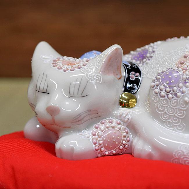 平和を愛する 九谷焼 眠り猫 花紫ちゃん 座布団付き K6 1508 和座倶楽部 通販 Yahoo ショッピング