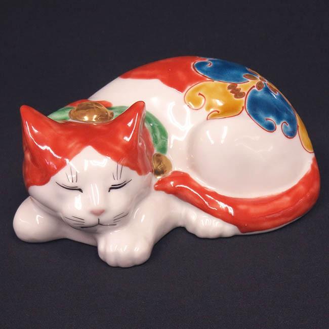 平和を愛する 九谷焼 眠り猫 色絵 K6 1509 和座倶楽部 通販 Yahoo ショッピング