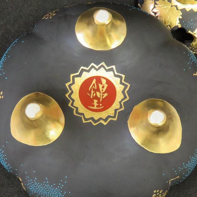 【ほぼ未使用】 三代 仲田錦玉 九谷焼 4号 香炉 渦打青粒盛金葡萄図 【GMS4080007621】(148500円)