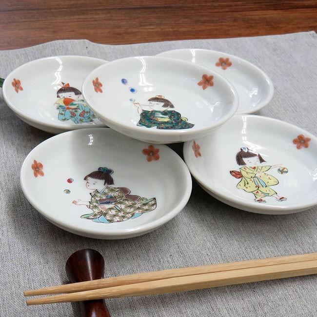 九谷焼 お皿 おしゃれ 食器 小皿 5枚セット わらべ : 和座倶楽部