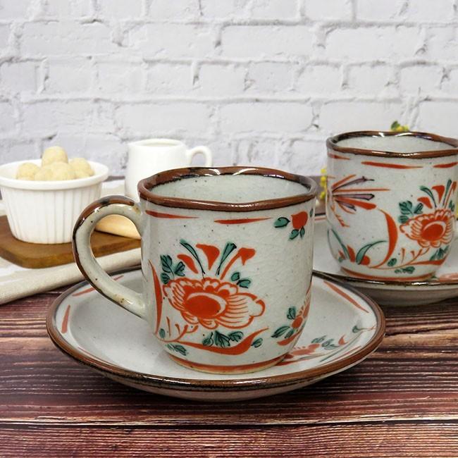 九谷焼 コーヒーカップ ペアセット 赤絵 : 和座倶楽部 - 通販 - Yahoo