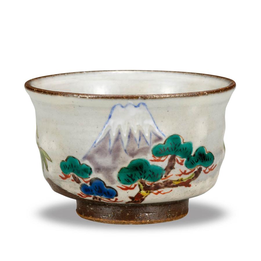 九谷焼 作家 川田稔 作 ぐい呑み 松竹梅 日本酒 おちょこ 酒器 