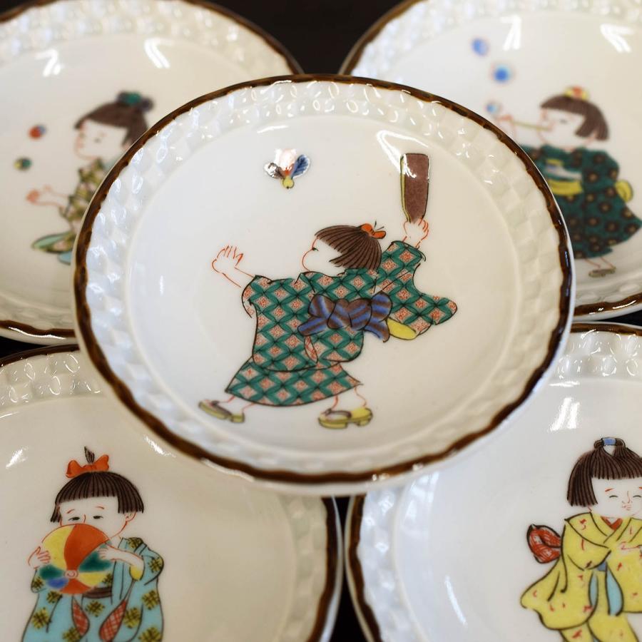 お皿 セット おしゃれ 食器 九谷焼 小皿 5枚組 わらべ 陶器 和食器 取り皿 日本製｜waza｜06