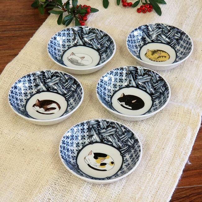 九谷焼 おしゃれ 和食器 小鉢5個 セット 眠り猫 高級 ブランド 食器 