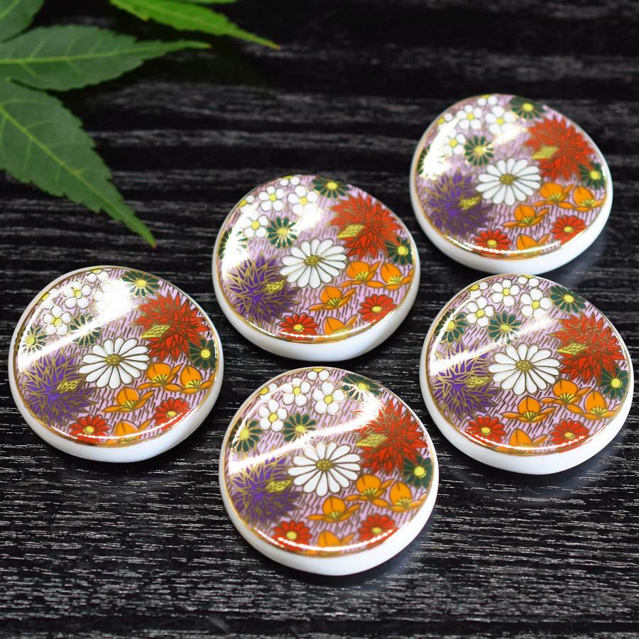 九谷焼 箸置き おしゃれ 陶器 箸置き 5個セット 金花詰 : 和座倶楽部