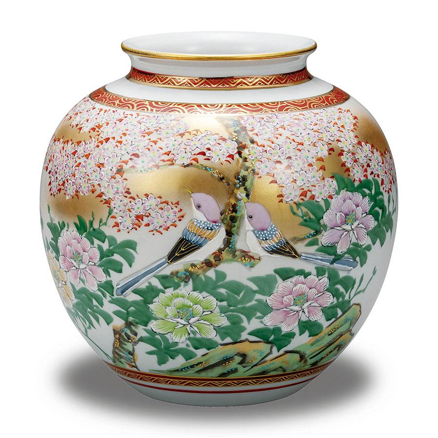 光崖窯 花瓶 おしゃれ 陶器 九谷焼 桜尾長 : 和座倶楽部 - 通販 