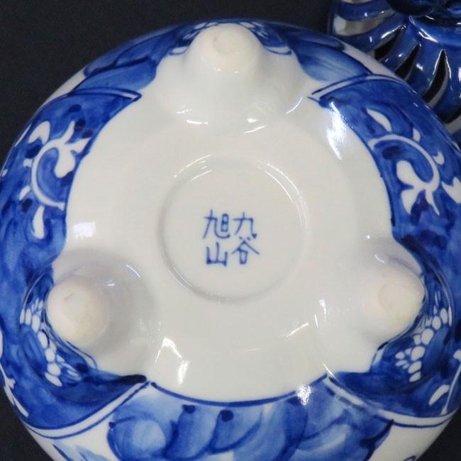 九谷焼 おしゃれ 4.5号 香炉 染付山水 陶器 インテリア 高級 置物 伝統