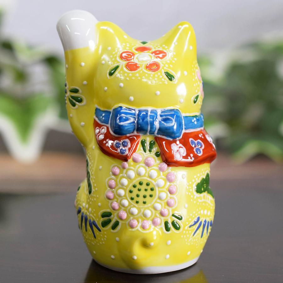 九谷焼 招き猫 置物 風水 左手 黄盛 開店祝い 新築祝い 九谷焼 招き猫 置物 風水 左手 黄盛 開店祝い 新築祝い