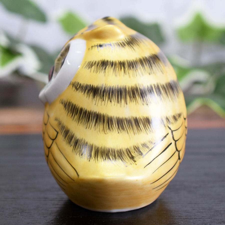 九谷焼 フクロウ 置物 陶器 ふくろう 金彩 風水 開運 縁起物 : 和座