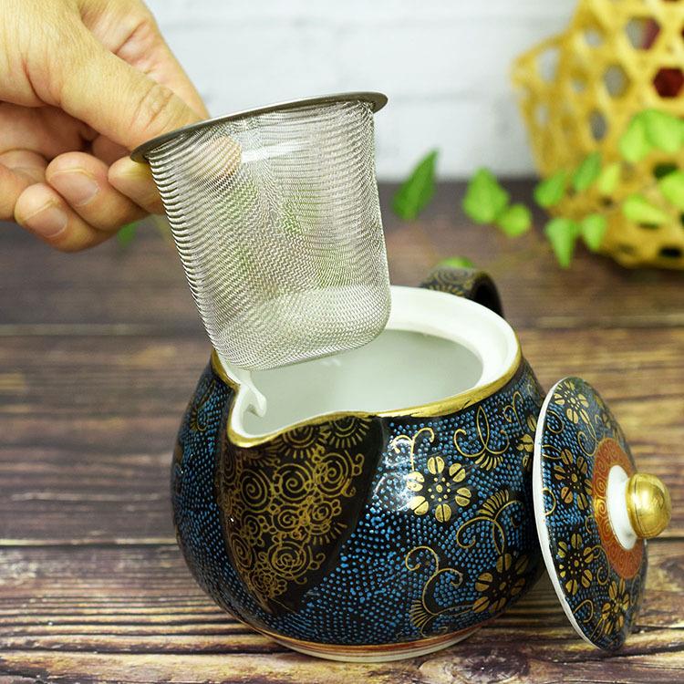 九谷焼 おしゃれ 食器 急須 ポット 青粒鉄仙 陶器 ブランド 和食器
